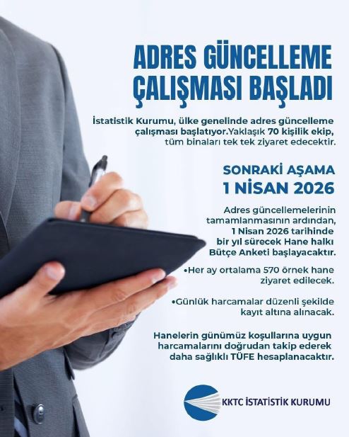 İstatistik Kurumu’nun adres güncelleme çalışması başladı