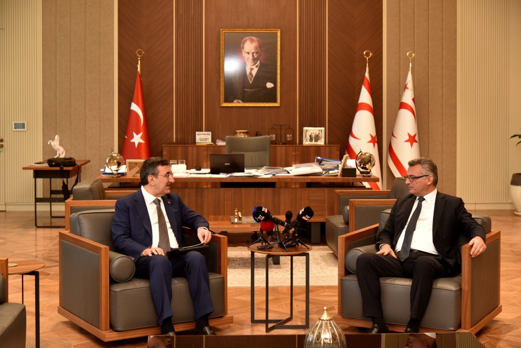 Erhürman, TC Cumhurbaşkanı Yardımcısı Yılmaz’ı kabul etti