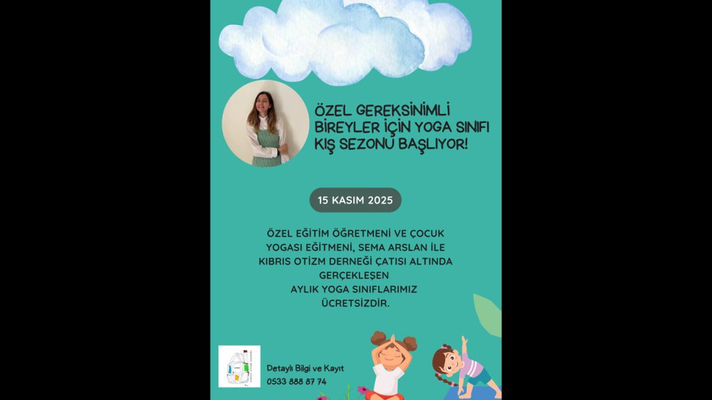 Özel gereksinimli bireyler için yoga kursları cumartesi günü başlıyor