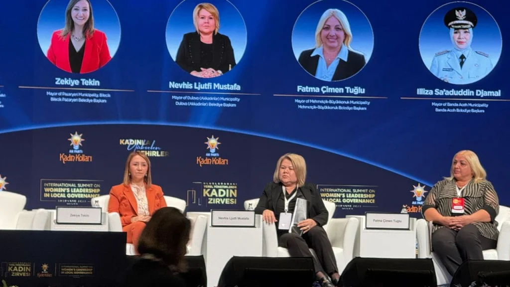 Mehmetçik Büyükkonuk Belediye Başkanı Tuğlu, Uluslararası Yerel Yönetimlerde Kadın Zirvesi’ne katıldı
