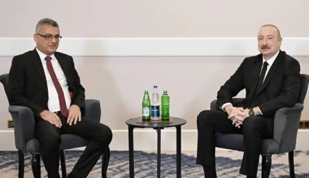 Azerbaycan Cumhurbaşkanlığı, Erhürman ile Aliyev görüşmesini paylaştı